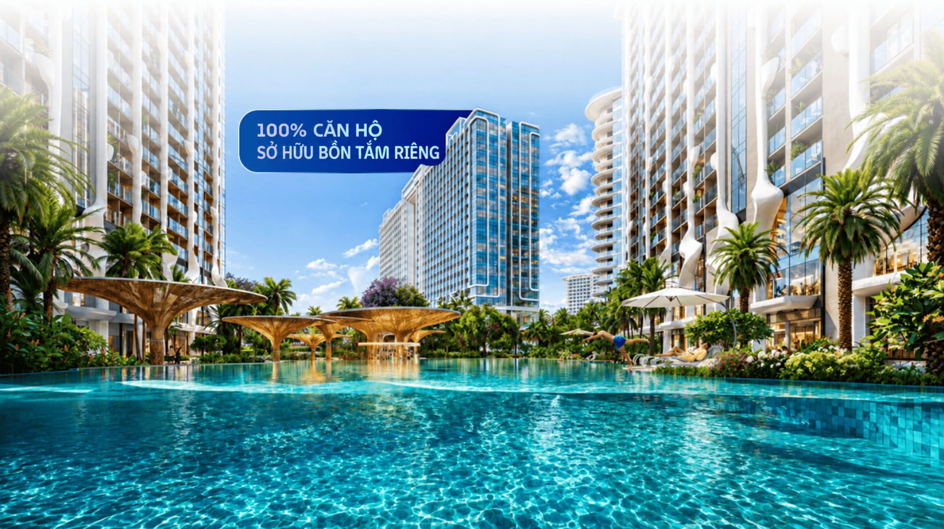 Phối cảnh không gian tiện ích Qtopia