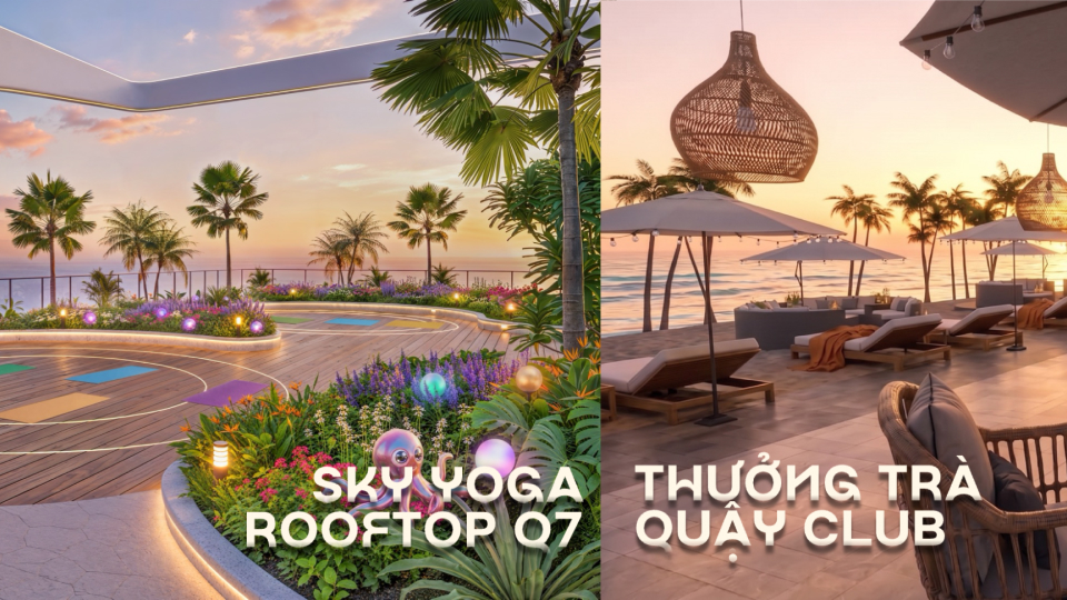 Sky Yoga và khu thưởng trà Qtopia